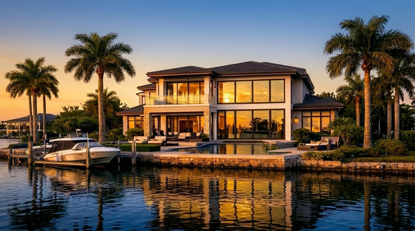 Belleair Beach waterfront home featuring impact-resistant windows for storm protection and increased value.