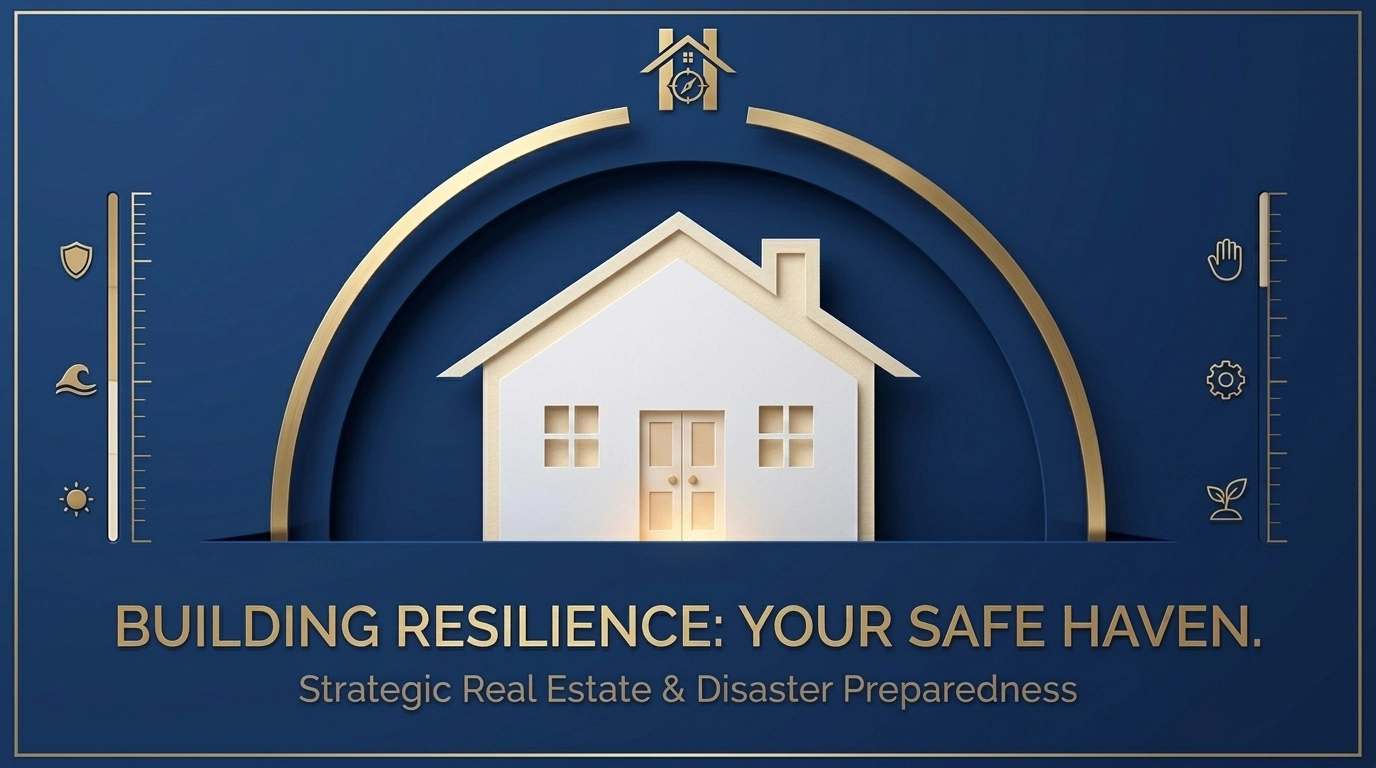 Illustration of a protected home silhouette symbolizing storm preparedness and structural hardening.