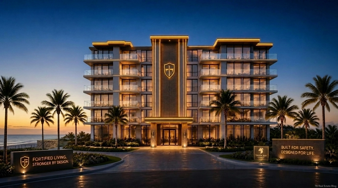 Modern Florida beachfront condo with structural reinforcements for My Safe Florida Condo grant protection.