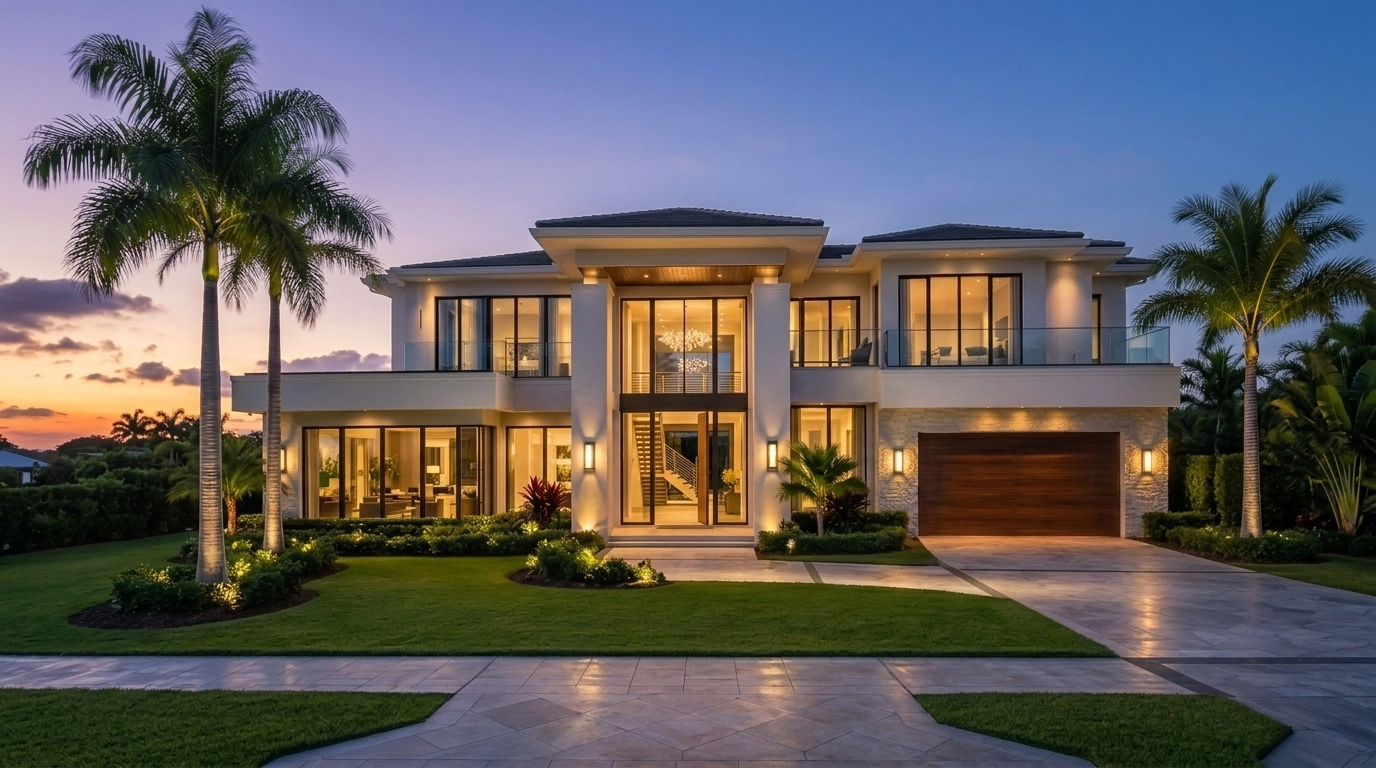 Luxurious modern Florida home in Belleair Beach representing the stabilizing insurance market.